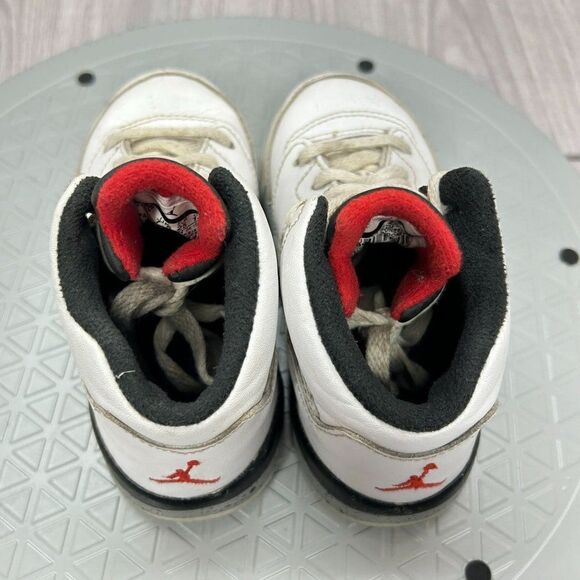 Nike Air Jordan 5 Retro TD White Cement Toddler Sneakers Shoes 440890-104 Sz 8C - Picture 10 of 12